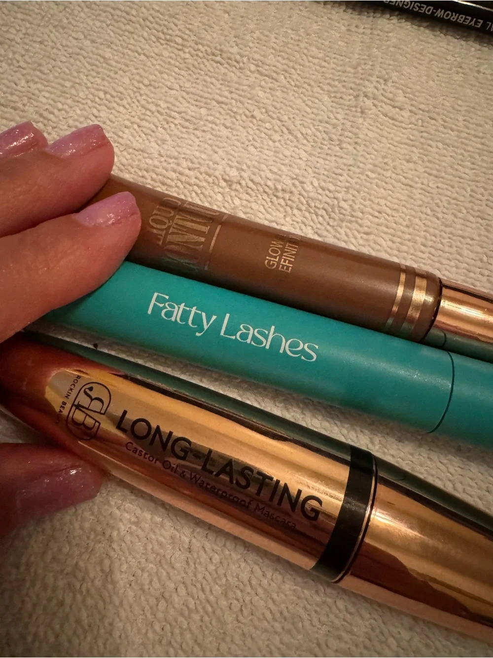 Fatty Lashes Mascara + Bronze and Rose Gold Tubes